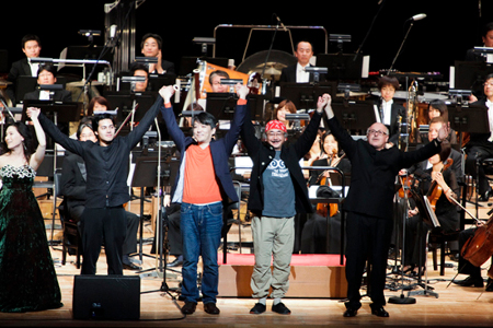 Benyamin Nuss, Masashi Hamauzu, Nobuo Uematsu, Arnie Roth at Distant Worlds Returning Home