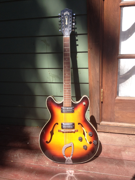 My Guild Starfire XII in the California sun.  This guitar was featured in 