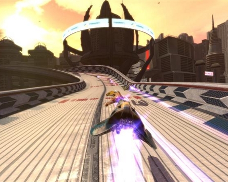 Screenshot from Wipeout HD, which inpired the album CoLD SToRAGE HD